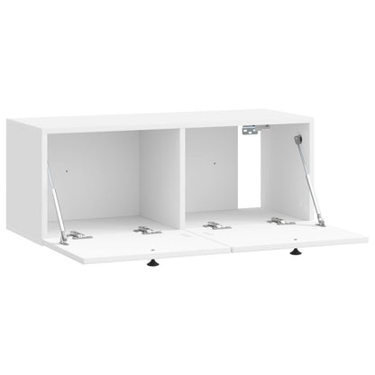 Wall-Mounted TV Cabinet High Gloss White 78.5 x 31 x 30 cm