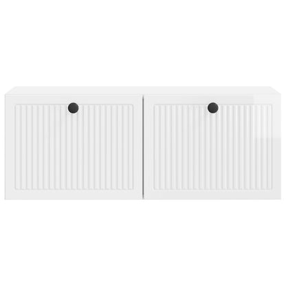 Wall-Mounted TV Cabinet High Gloss White 78.5 x 31 x 30 cm