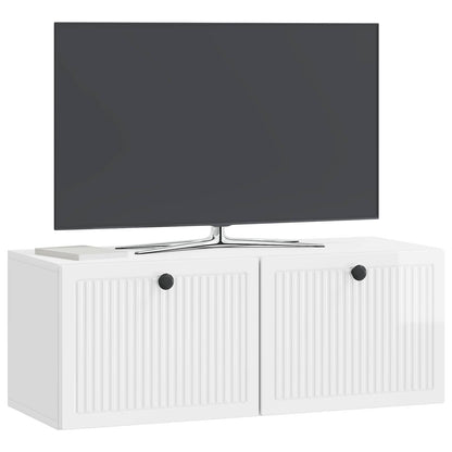 Wall-Mounted TV Cabinet High Gloss White 78.5 x 31 x 30 cm
