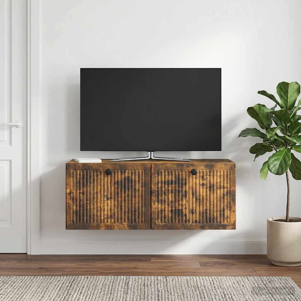 Wall-Mounted TV Cabinet Smoked Oak 78.5 x 31 x 30 cm