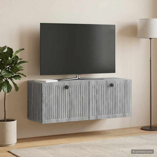 Wall-Mounted TV Cabinet Grey Sonoma 78.5 x 31 x 30 cm