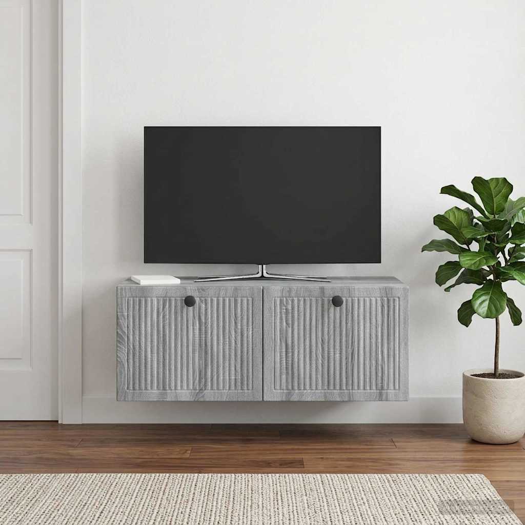 Wall-Mounted TV Cabinet Grey Sonoma 78.5 x 31 x 30 cm