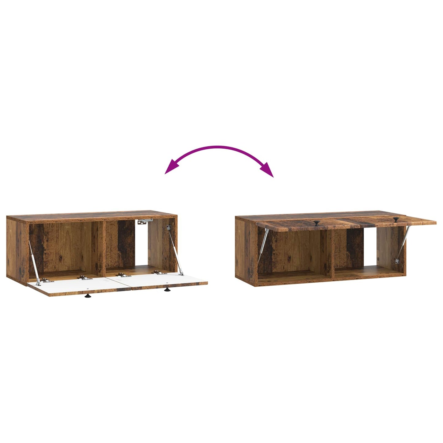 Wall-Mounted TV Cabinet Wall-mounted Old Wood 78.5 x 31 x 30 cm