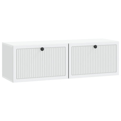 Wall-Mounted TV Cabinet White 98 x 31 x 30 cm Engineered Wood