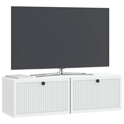 Wall-Mounted TV Cabinet White 98 x 31 x 30 cm Engineered Wood