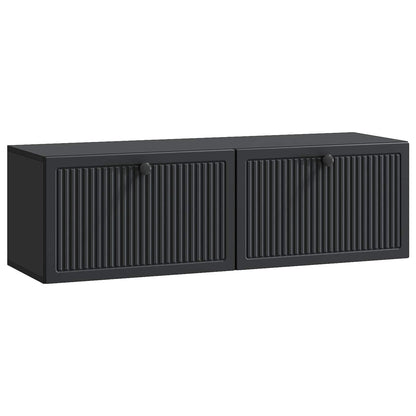 Wall-Mounted TV Cabinet Black 98 x 31 x 30 cm Engineered Wood