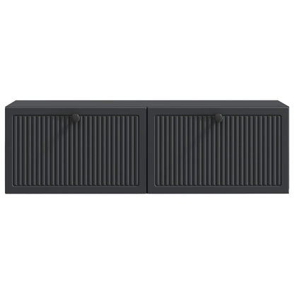 Wall-Mounted TV Cabinet Black 98 x 31 x 30 cm Engineered Wood