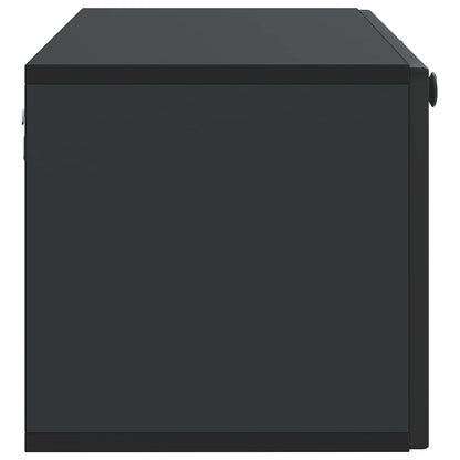 Wall-Mounted TV Cabinet Black 98 x 31 x 30 cm Engineered Wood