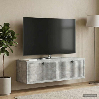 Wall-Mounted TV Cabinet Concrete Grey 98 x 31 x 30 cm