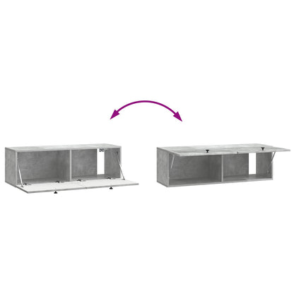 Wall-Mounted TV Cabinet Concrete Grey 98 x 31 x 30 cm