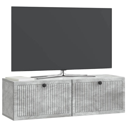 Wall-Mounted TV Cabinet Concrete Grey 98 x 31 x 30 cm