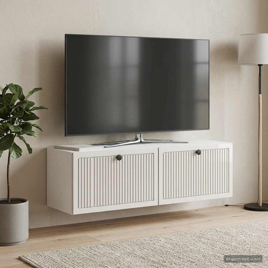 Wall-Mounted TV Cabinet High Gloss White 98 x 31 x 30 cm
