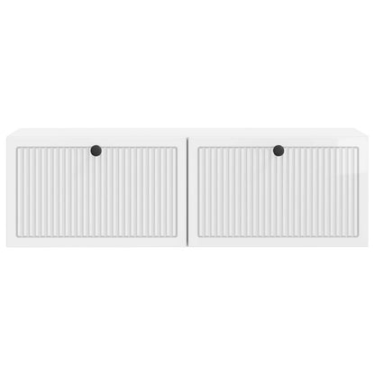 Wall-Mounted TV Cabinet High Gloss White 98 x 31 x 30 cm
