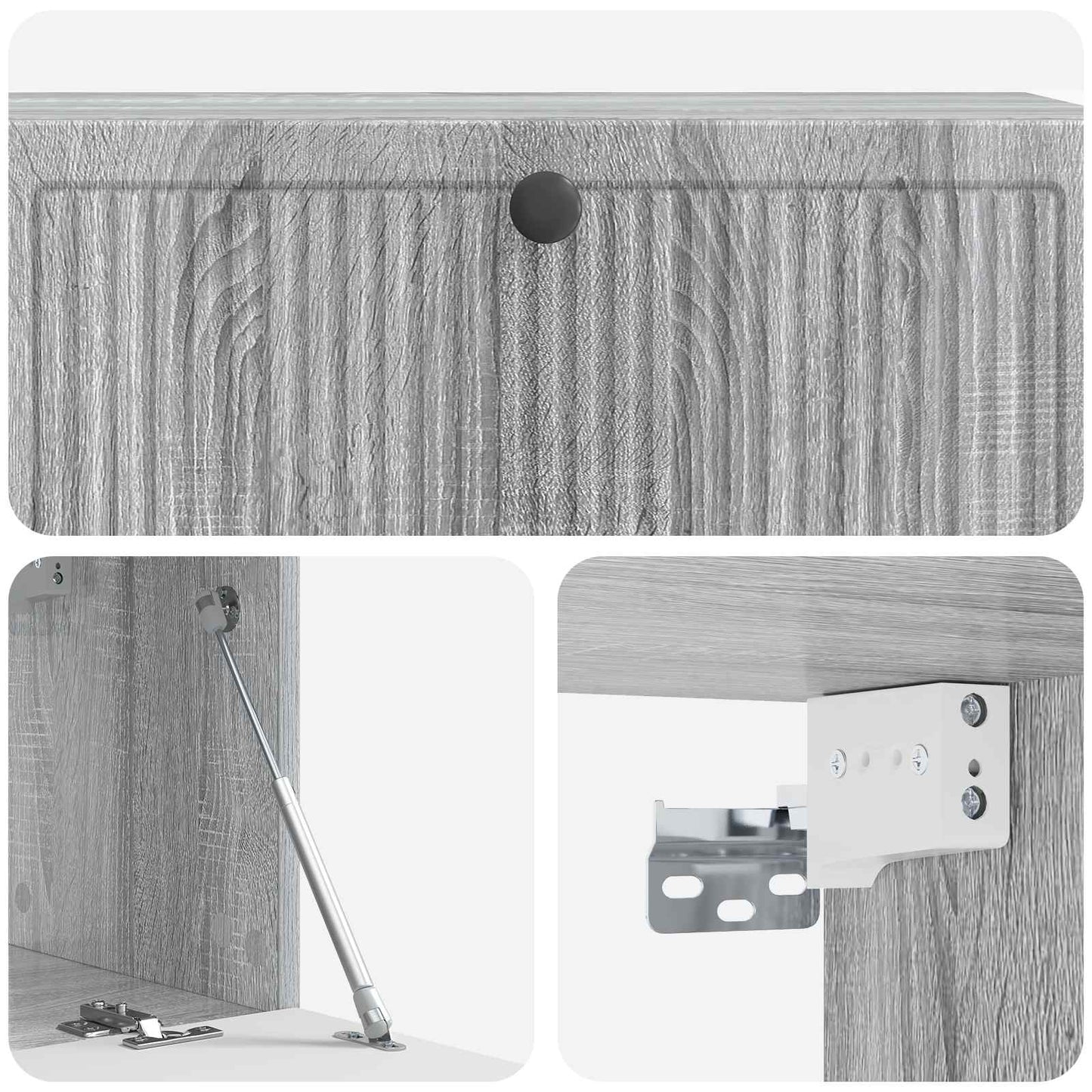 Wall-Mounted TV Cabinet Grey Sonoma 98 x 31 x 30 cm