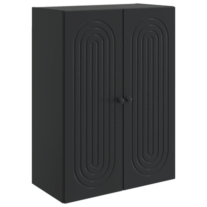 Wall-Mounted Cabinet Black 66 x 34.5 x 90 cm Engineered Wood
