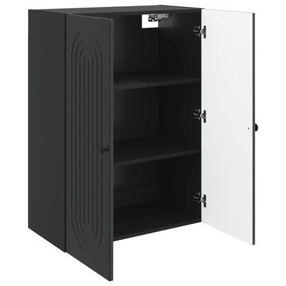 Wall-Mounted Cabinet Black 66 x 34.5 x 90 cm Engineered Wood