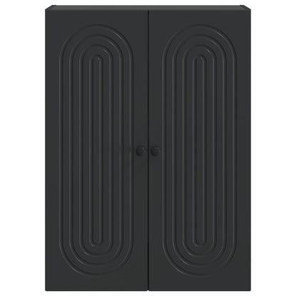 Wall-Mounted Cabinet Black 66 x 34.5 x 90 cm Engineered Wood