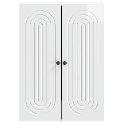 Wall-Mounted Cabinet High Gloss White 66 x 34.5 x 90 cm