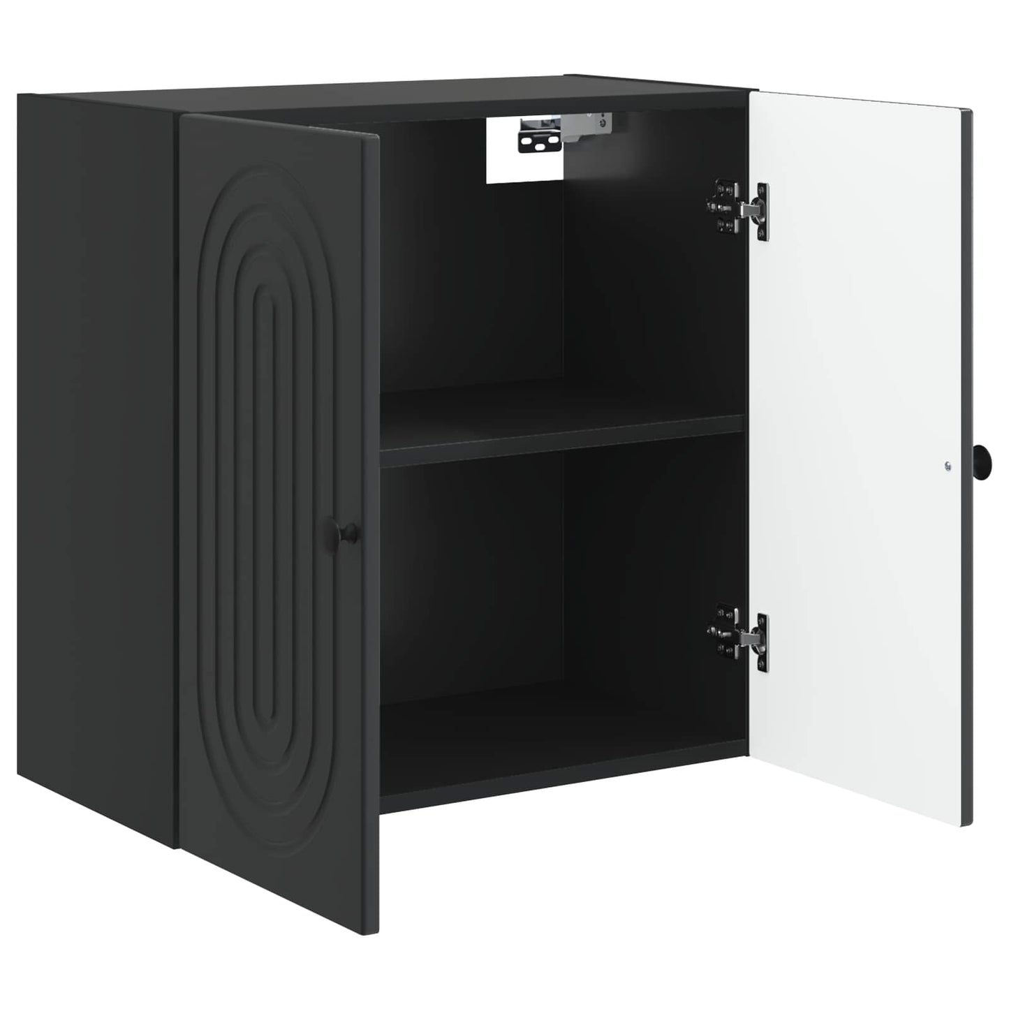 Wall-Mounted Cabinet Black 59 x 31 x 60 cm Engineered Wood