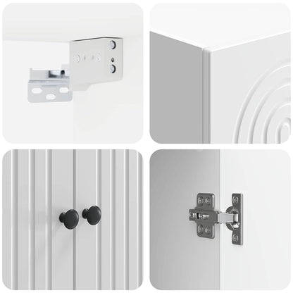 Wall-Mounted Cabinet High Gloss White 59 x 31 x 60 cm