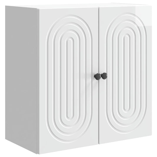 Wall-Mounted Cabinet High Gloss White 59 x 31 x 60 cm