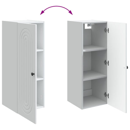 Wall-Mounted Cabinet White 33 x 34.5 x 90 cm Engineered Wood