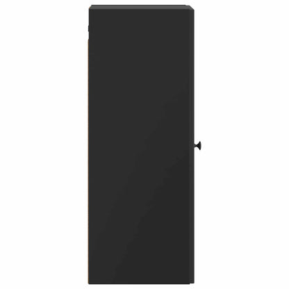 Wall-Mounted Cabinet Black 33 x 34.5 x 90 cm Engineered Wood