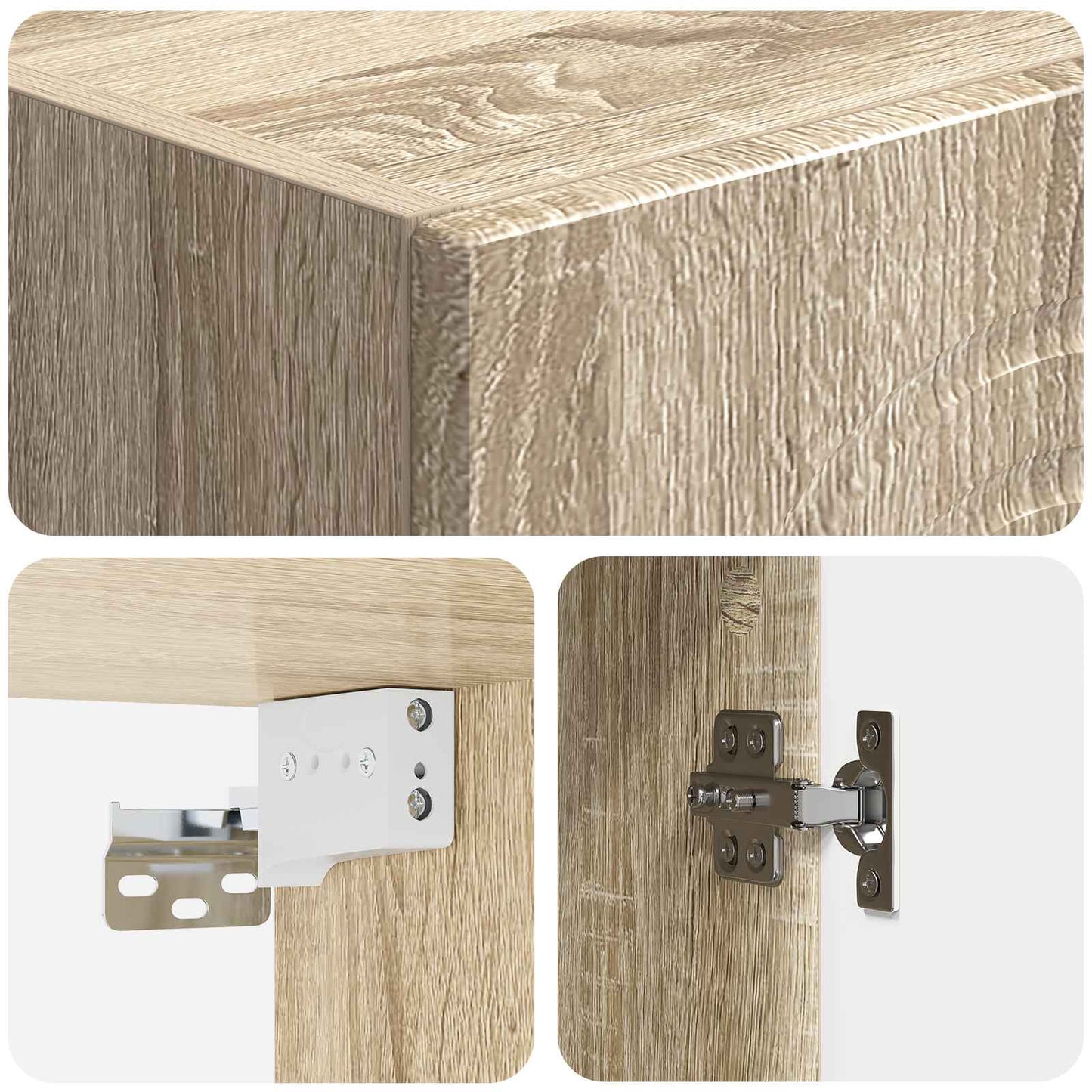 Wall-Mounted Cabinet Sonoma Oak 33 x 34.5 x 90 cm