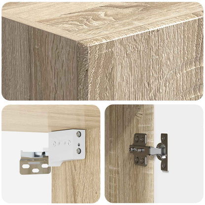 Wall-Mounted Cabinet Sonoma Oak 33 x 34.5 x 90 cm