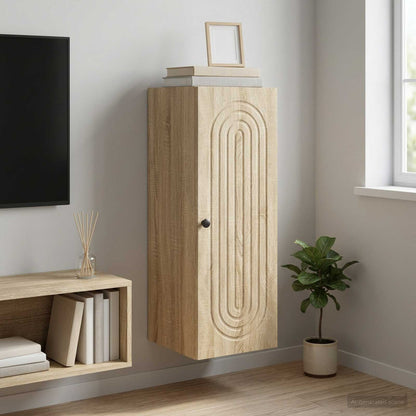 Wall-Mounted Cabinet Sonoma Oak 33 x 34.5 x 90 cm