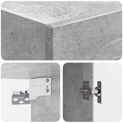 Wall-Mounted Cabinet Concrete Grey 33 x 34.5 x 90 cm