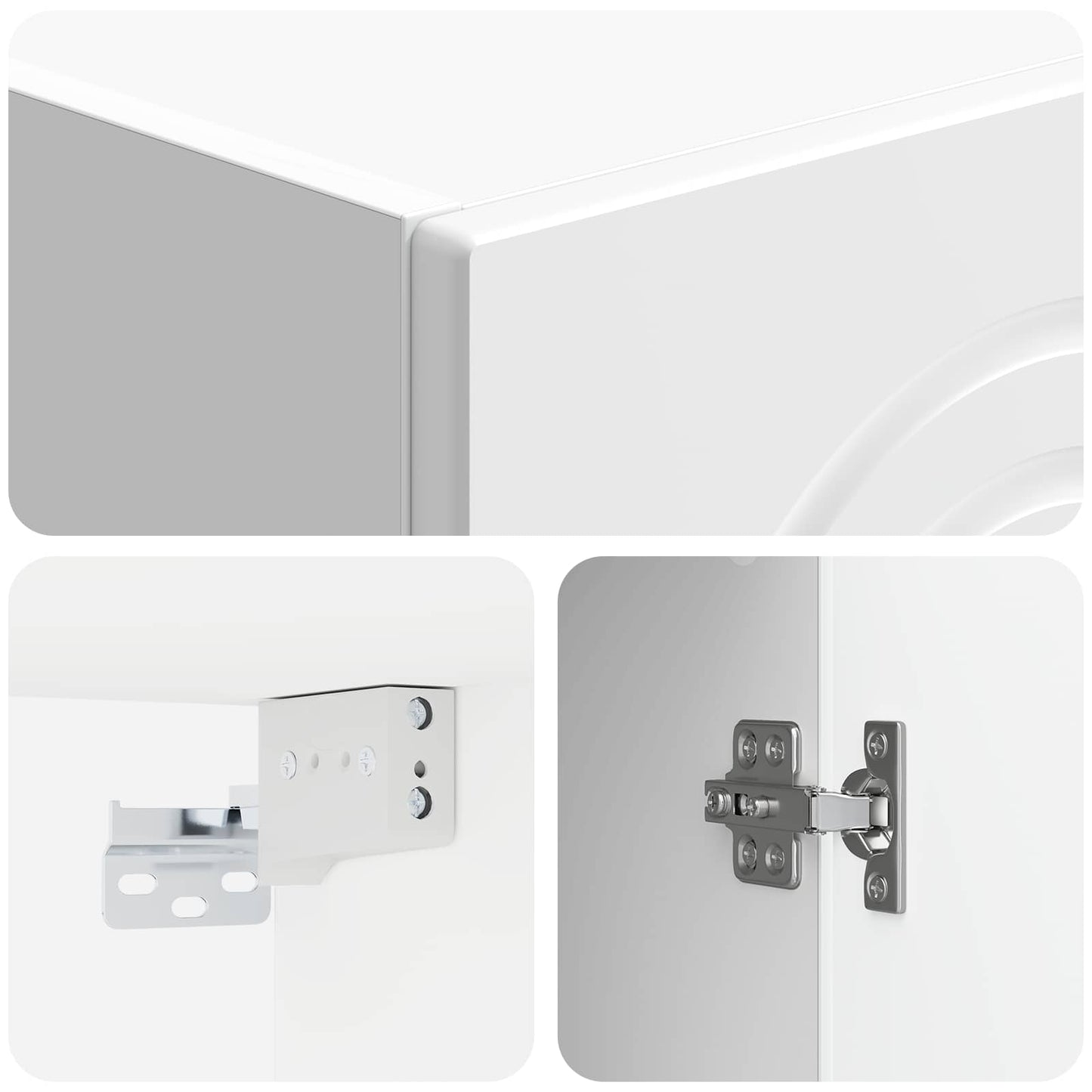 Wall-Mounted Cabinet High Gloss White 33 x 34.5 x 90 cm