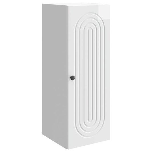 Wall-Mounted Cabinet High Gloss White 33 x 34.5 x 90 cm