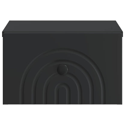 Wall-Mounted Bedside Cabinet Black 33 x 34.5 x 20 cm