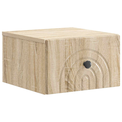 Wall-Mounted Bedside Cabinet 2 pcs Sonoma Oak 33 x 34.5 x 20 cm