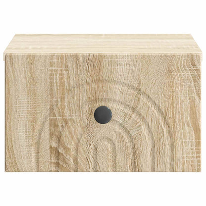 Wall-Mounted Bedside Cabinet 2 pcs Sonoma Oak 33 x 34.5 x 20 cm