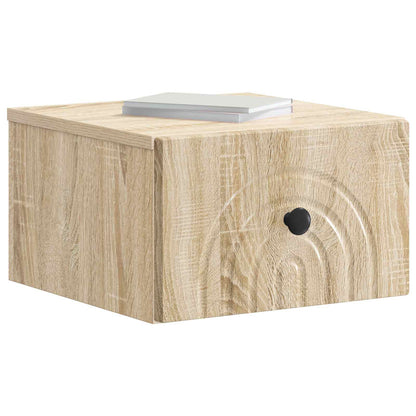Wall-Mounted Bedside Cabinet 2 pcs Sonoma Oak 33 x 34.5 x 20 cm