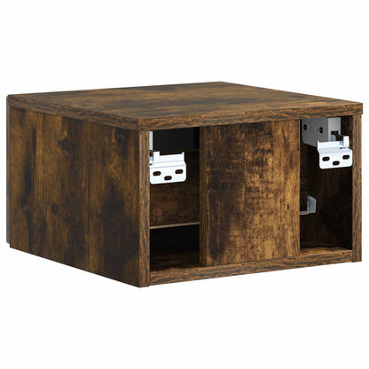 Wall-Mounted Bedside Cabinet Smoked Oak 33 x 34.5 x 20 cm