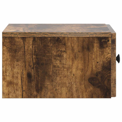 Wall-Mounted Bedside Cabinet Smoked Oak 33 x 34.5 x 20 cm