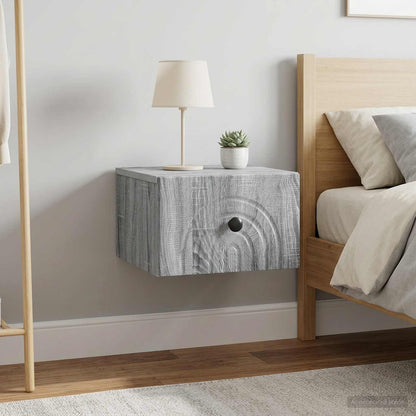 Wall-Mounted Bedside Cabinet 2 pcs Grey Sonoma Engineered Wood