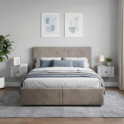 Wall-Mounted Bedside Cabinet 2 pcs Grey Sonoma Engineered Wood