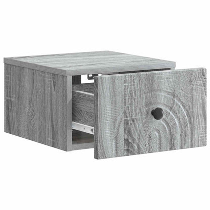 Wall-Mounted Bedside Cabinet 2 pcs Grey Sonoma Engineered Wood