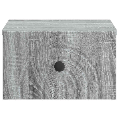 Wall-Mounted Bedside Cabinet 2 pcs Grey Sonoma Engineered Wood