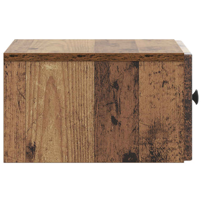 Wall-Mounted Bedside Cabinet Old Wood 33 x 34.5 x 20 cm