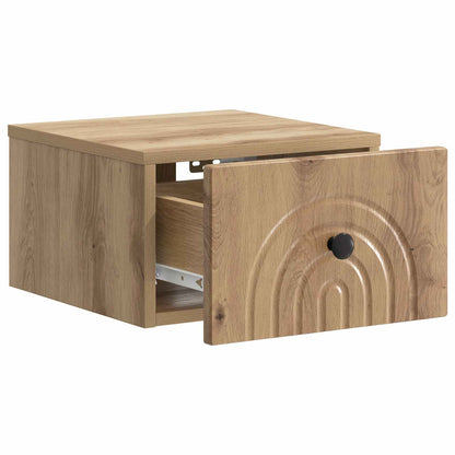Wall-Mounted Bedside Cabinet 2 pcs Artisan Oak Engineered Wood