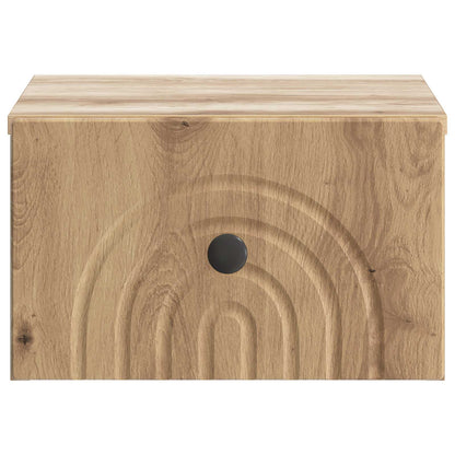 Wall-Mounted Bedside Cabinet 2 pcs Artisan Oak Engineered Wood