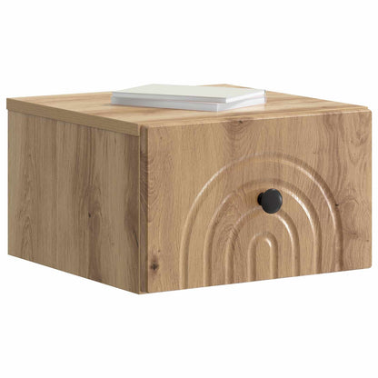 Wall-Mounted Bedside Cabinet 2 pcs Artisan Oak Engineered Wood