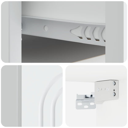 Wall-Mounted Bedside Cabinet 2 pcs White 49 x 34.5 x 20 cm