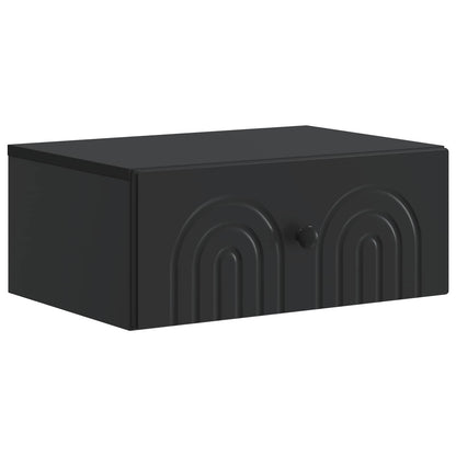 Wall-Mounted Bedside Cabinet 2 pcs Black 49 x 34.5 x 20 cm