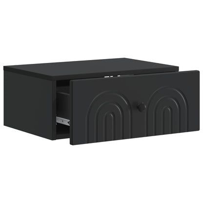 Wall-Mounted Bedside Cabinet 2 pcs Black 49 x 34.5 x 20 cm